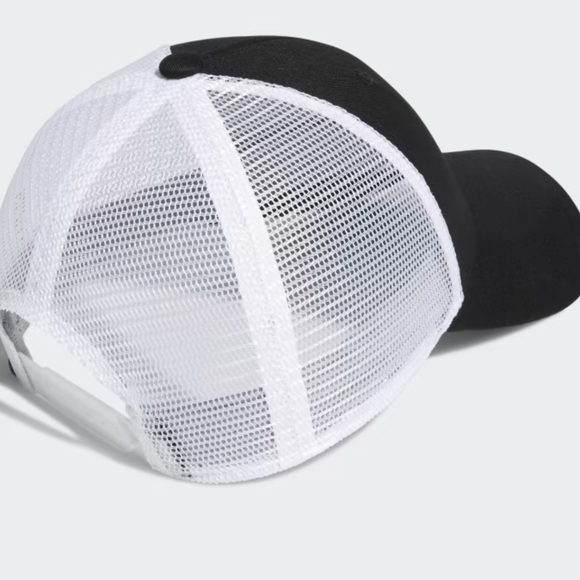 * Adidas Men's Structured Mesh Snapback Hat Adjustable Fit Black White - Picture 3 of 14